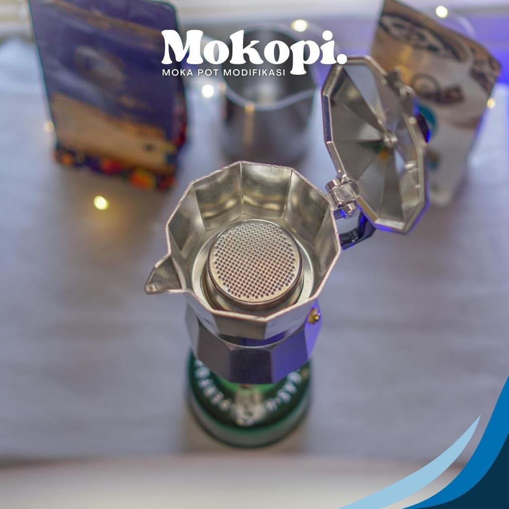 Moka Pot Modifikasi Ala Mesin 9Barista Menggunakan Basket 2 Cup & Moka Pot 3 Cup/150ml Nugi