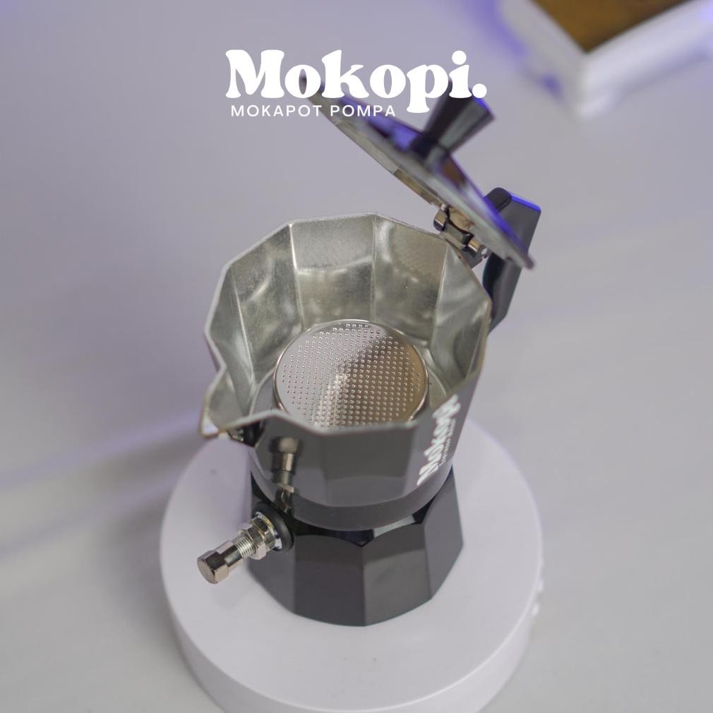 [Pump] Moka pot modifikasi + adaptor pompa menggunakan moka pot 3 cup 150ml & basket 51mm 2 cup Nugi
