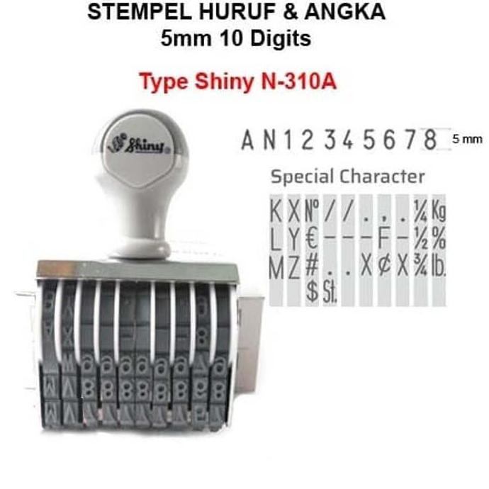 

Stempel Shiny N-310A N310A (Huruf and Angka 10 digit) Nugi