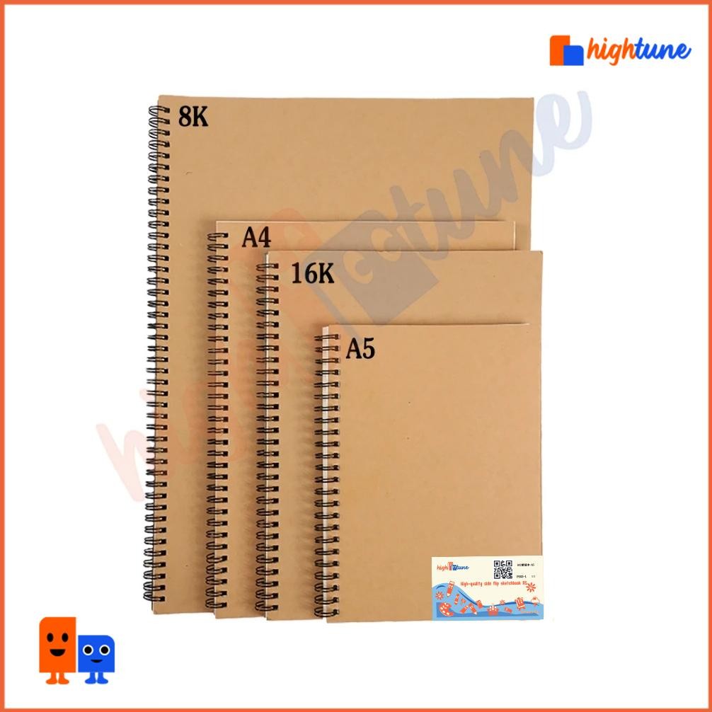 

Hightune Sketchbook/Buku Sketsa A4/A5/A6 Vertikal Jilid Spiral/Buku Gambar30 Lembar Dapat Dibalik 360/Buku Gambar Nugi