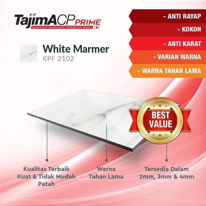 Acp Tajima 3Mm Pe - White Marmer