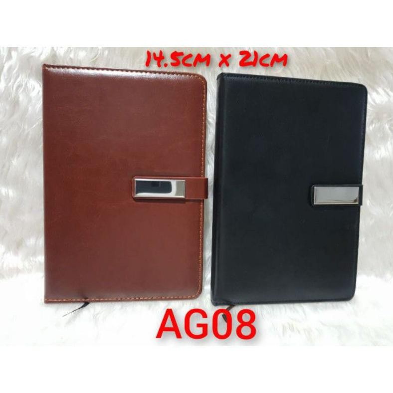 

AG 08 Agenda Kulit A5 | Buku Catatan | Notebook Kulit Exclusive Dpt Dicustom Logo Perusahaan / Nama Nugi