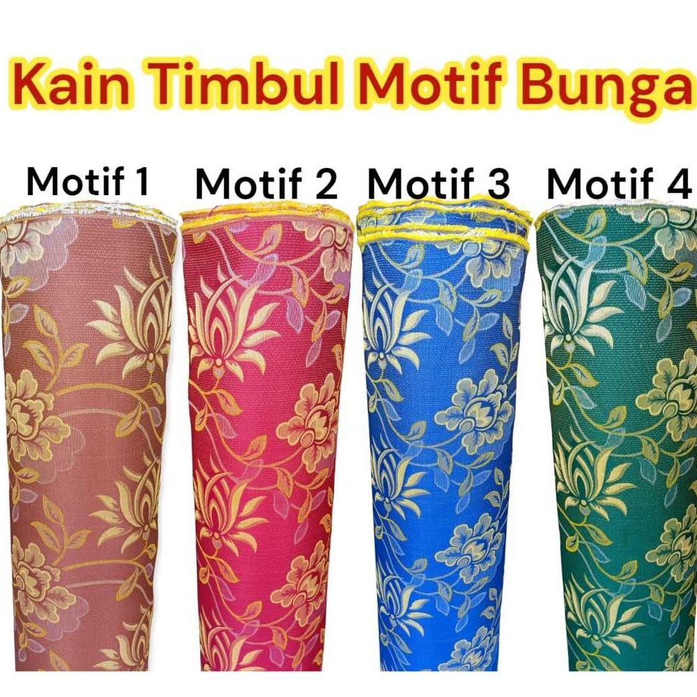 Bahan Kain Sofa Kursi Jok Sopa Kantor Tamu Kayu Jati Jepara Premium Motif Bunga Import Tebal Meteran