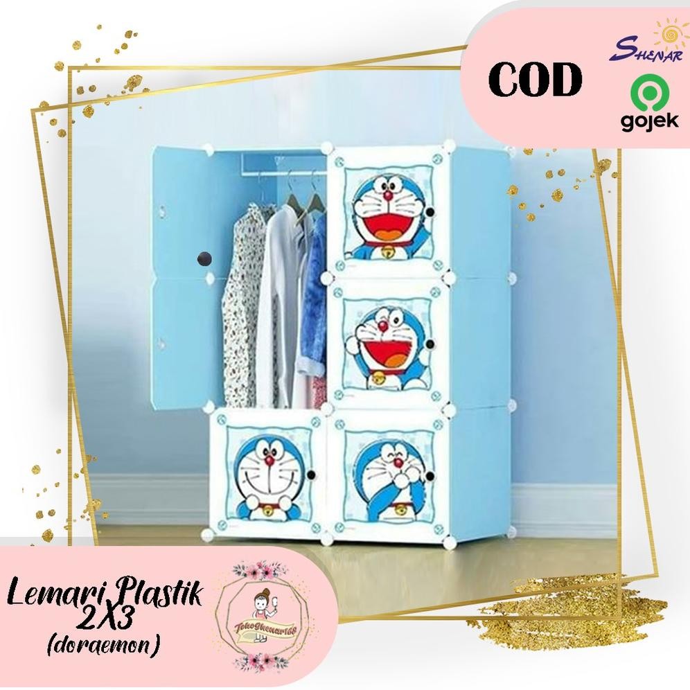 Lemari Pakaian 6 PINTU Motif Lemari Plastik 6 susun (LEMARI PLASTIK 2X3 ),SHENAR Nugi