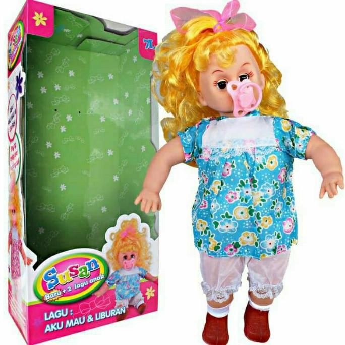 Diskon Boneka Susan Empeng Dot Suara Nangis & Ketawa - Mainan Bayi Anak Shopee
