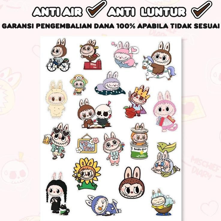 Labubu Stiker Lucu Unik /Lucu Timbul Stiker Labu Murah Grosir/DIY Stiker Motif Kartun Korea Lucu Ant