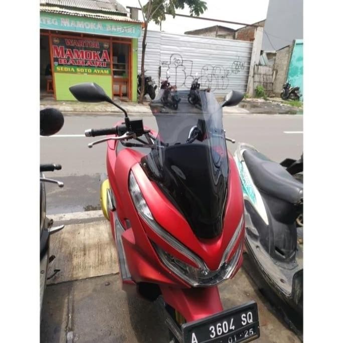 Winshield Visor TwoTone Carbon Honda PCX-150 Lokal "MHR" Best Quality