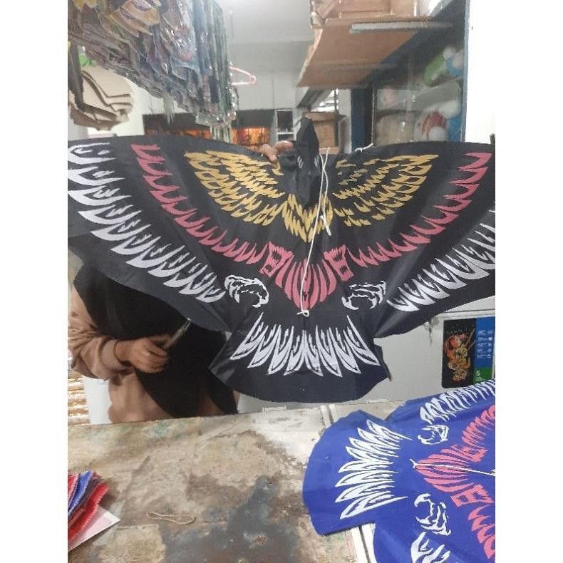 XD27 io-98 Layangan Hias Burung Elang Kain Parasut Lipat Murah Original