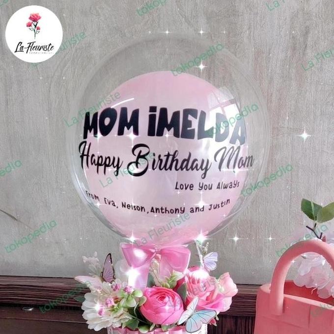 NEW Balon | Custom Balon Nama | Sticker Nama Balon | Balon PVC Transparant