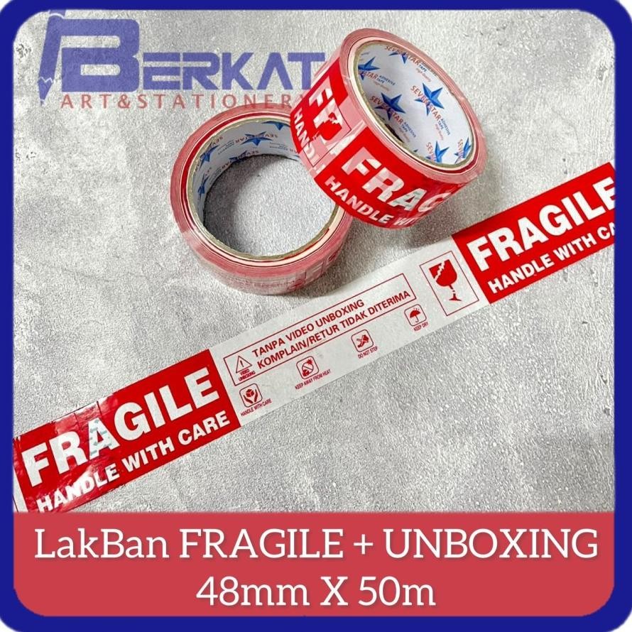 

Rd1- Lakban Isolasi Fragile Unboxing Merah Putih 45Mm X 50M Seven Star