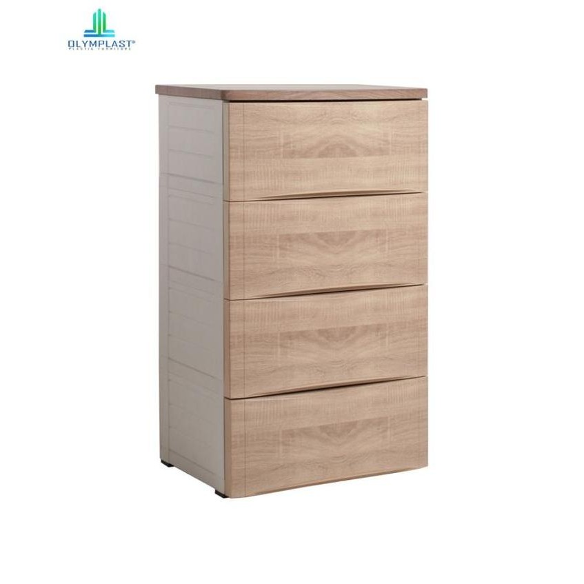 New Olymplast Lemari Plastik Drawer Odc Laci 4 & 5 Susun Odc Marble Wood