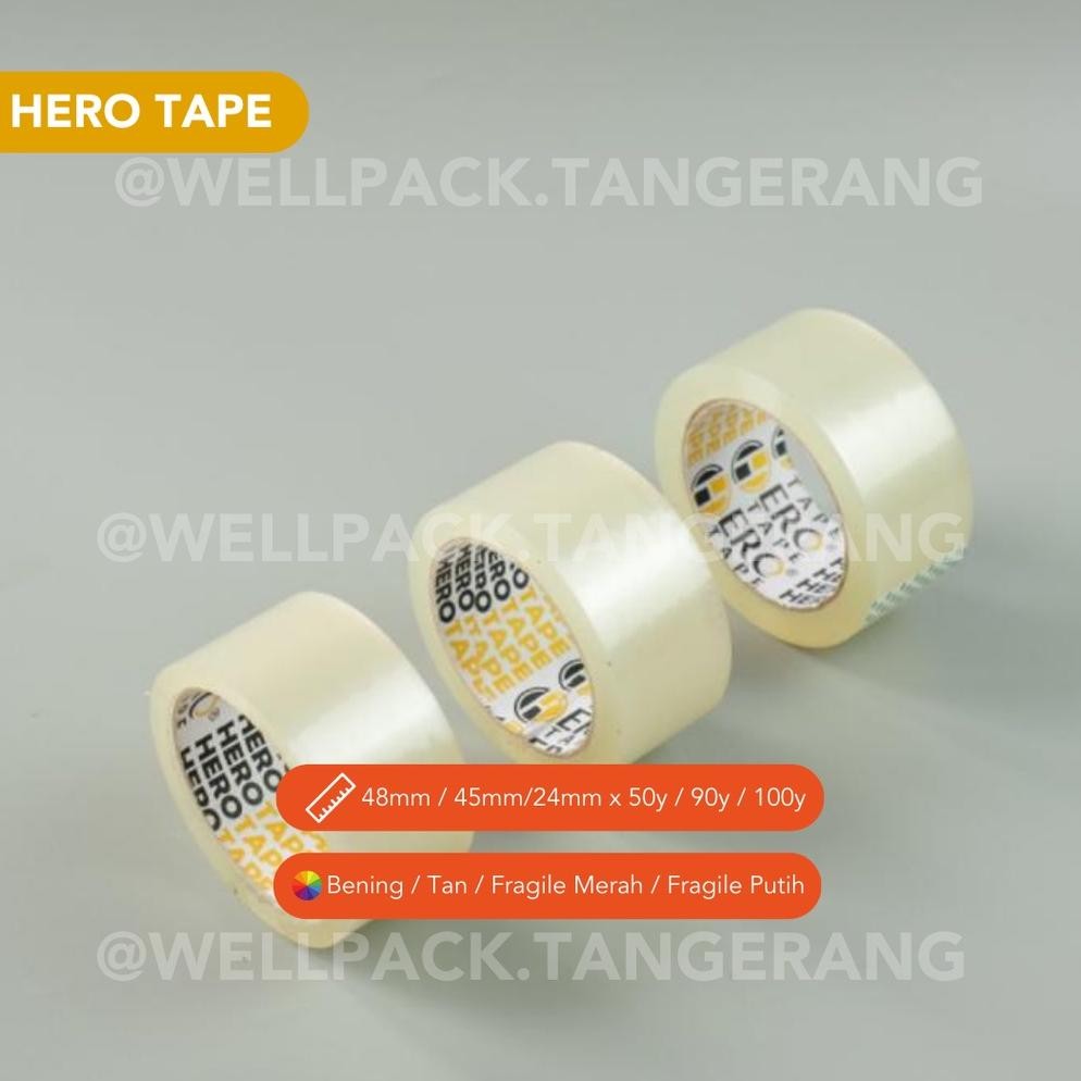 

Rd1- Lakban Herotape 48Mm Bening / Cokelat / Fragile Merah / Fragile Putih