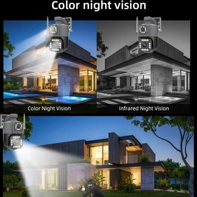 GIS IP Camera YOOSEE Outdoor Double Lensa Full HD 8MP CCTV Double Camera