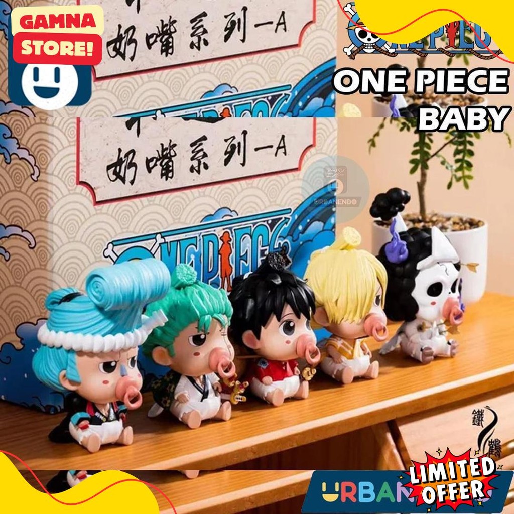 Action Figure Mini Baby One Piece Baby Luffy Zoro Sanji Brook Franky Diskon