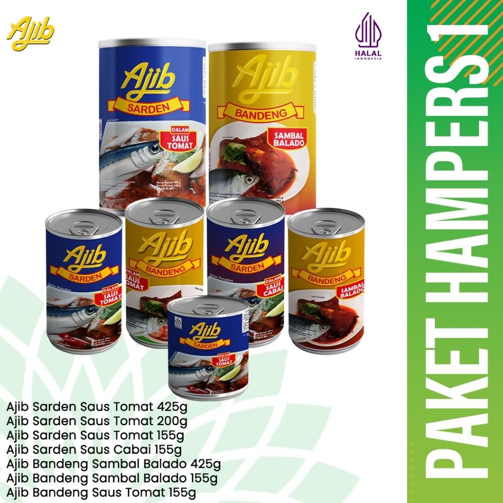 

NO_MORE [ PAKET HAMPERS 1 ] Varian Ajib Sardine & Ajib Bandeng - Isi 7