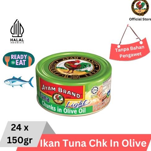 

NO_MORE Ayam Brand - Ikan Tuna Kaleng Chunk In Olive Oil 24 pcs 150gr