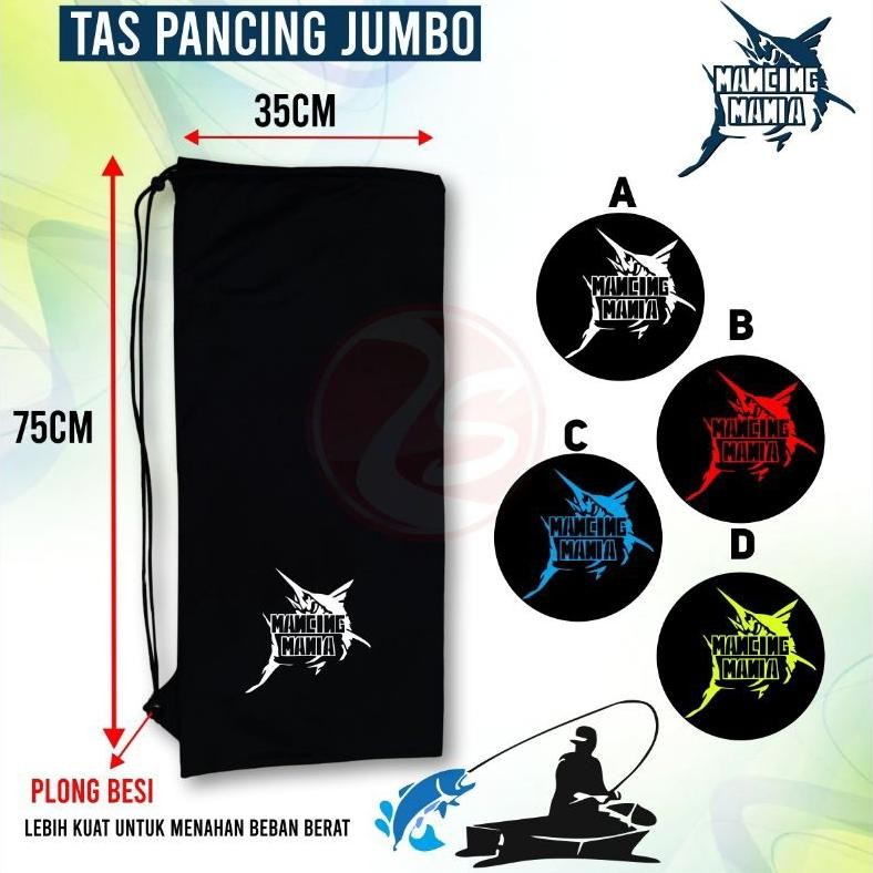 Tas joran pancing tas mancing ukuran jumbo tas selempang string bag fishing