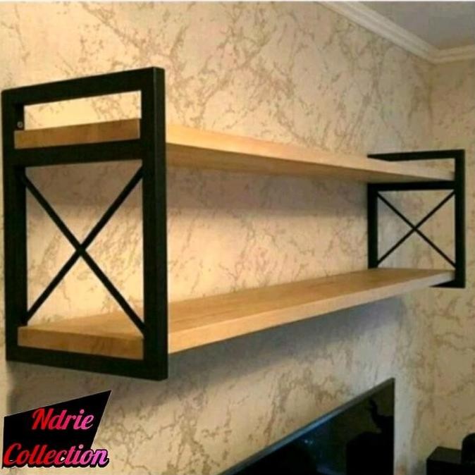 

rak dinding 2susun Ambalan kayu jati belada LS