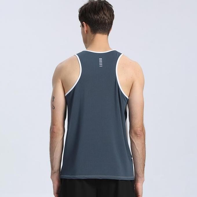 KAMB singlet pria gym sport running kaos tanpa lengan Olahraga Pakaian HM
