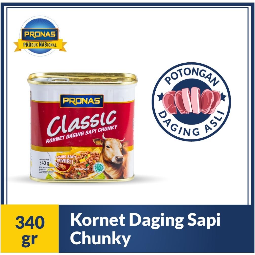 

NO_MORE Pronas Kornet Sapi dengan Daging Suwir 340 g (CHUNKY)