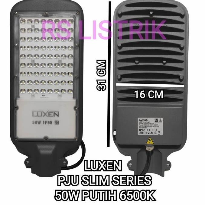 Luxen Lampu Pju 50W 50 Watt Cahaya Putih 6500K Street Light Sni