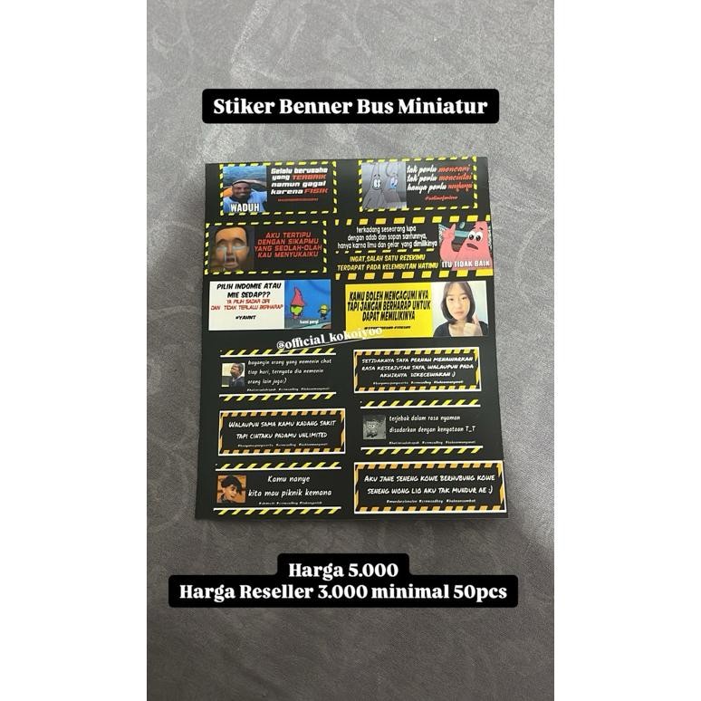 

Pj24 Stiker Kata Kata Bus Miniatur .. Beli Diatas 50Rb Dapet Bonus