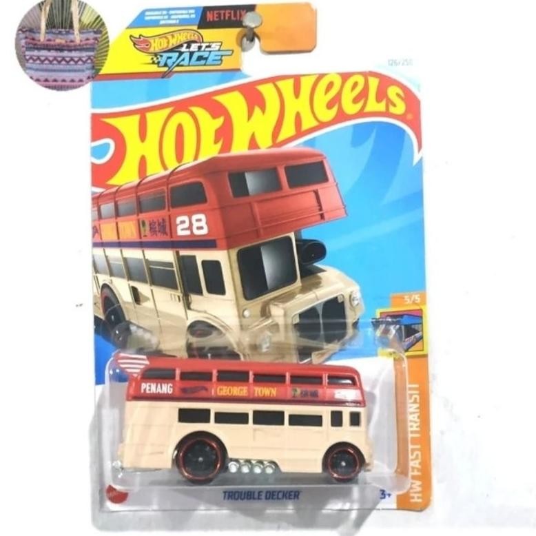 Tg-342 Hot Wheels Trouble Decker Penang Bus Bis Tingkat