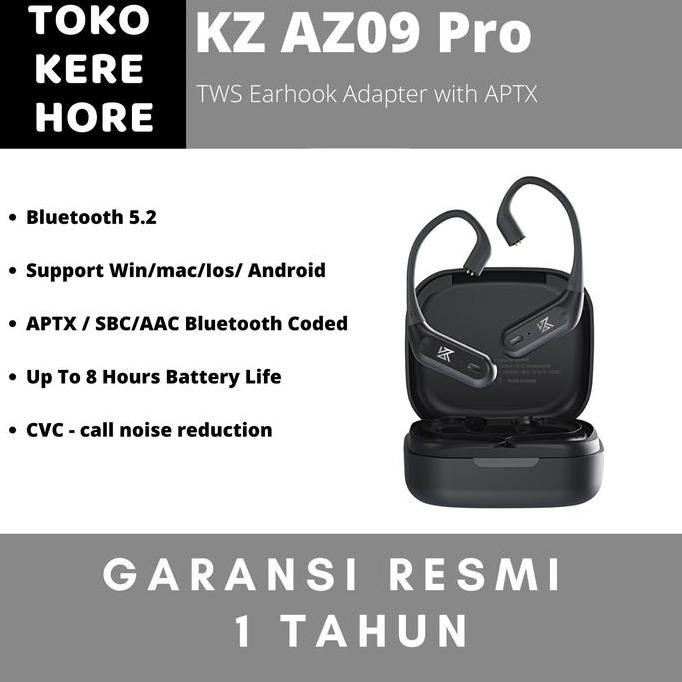 Kz Az09 Pro Knowledge Zenith Aptx Tws Earhook Hd Bluetooth Adapter Kode 5418