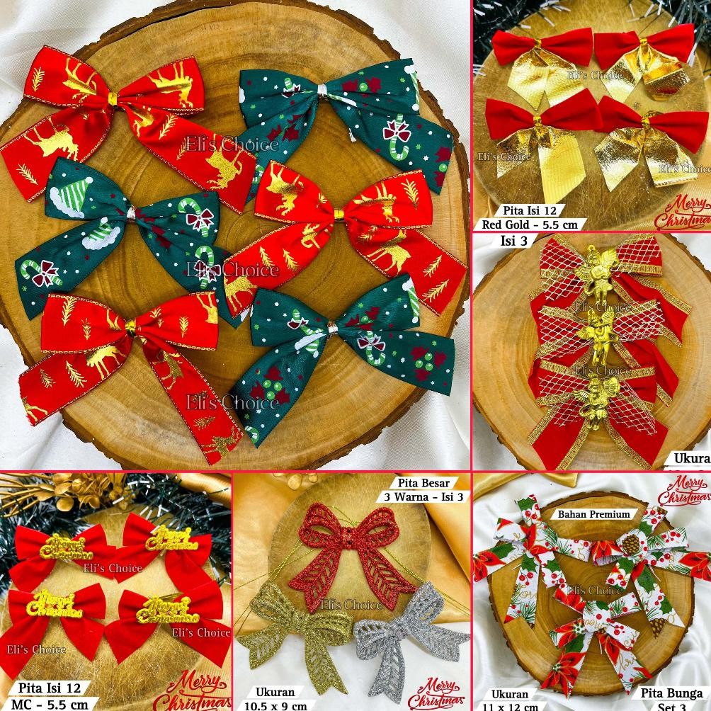 

Murah Pita Natal Merry Christmas Ribbon Dekorasi Pohon Natal Pita Merah Gold Silver Pita Natal Siap Pakai BisaCod