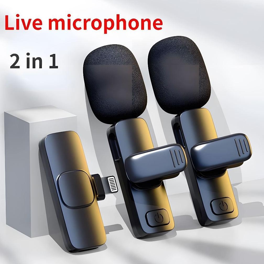 RAKSA mikrofon kecil rekaman vlog video pendek/mikrofon rekaman audio/Mikrofon lavalier nirkabel/mik