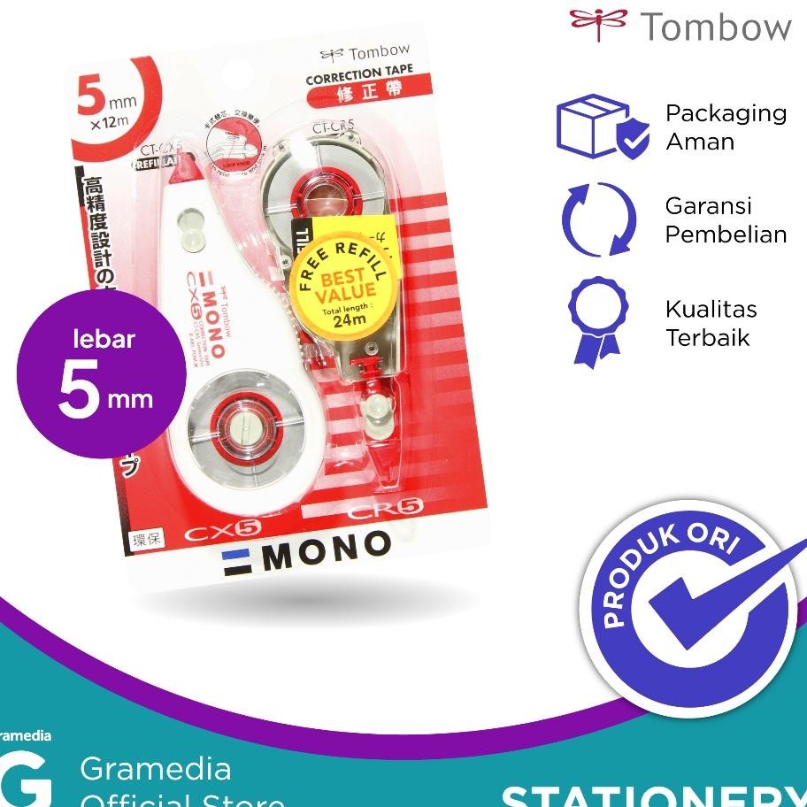 

Tombow Correction Tape Refillable Ctcx5Cr5 Hns