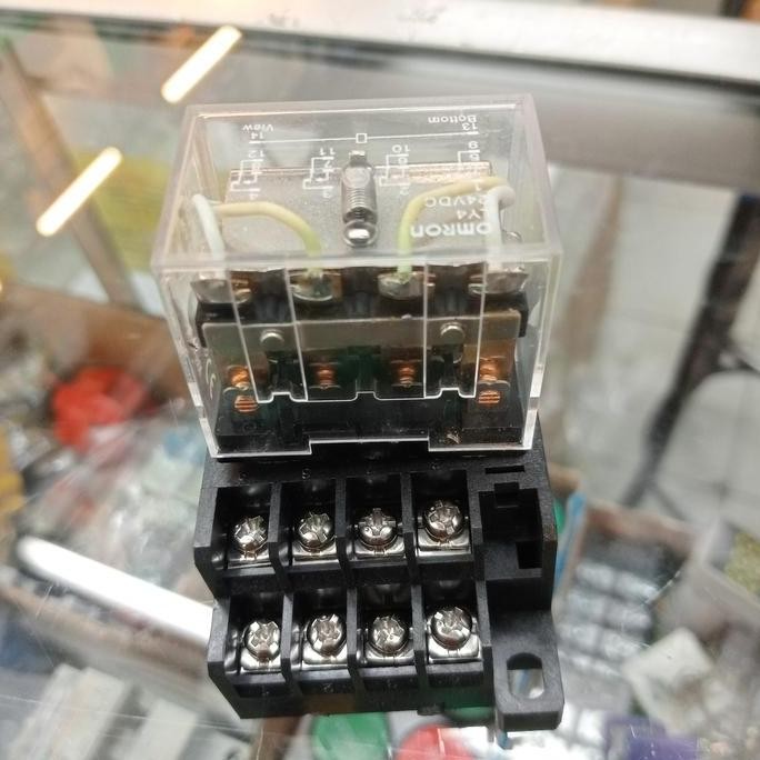Relay Omron Ly4 48Vdc + Socket New Stok