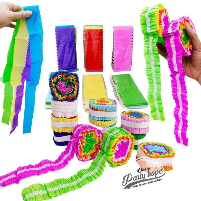 

%$%$%$%$] [isi 12] kertas Krep warna warni / hiasan kertas crepe dekorasi kerajinan / kertas hias warna warni / kertas dekorasi krep / Kertas Crepe Potong warna warni / kertas krep serut jahit warna warni