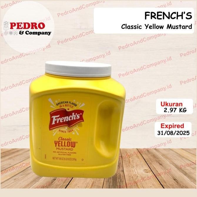

Promo French's Classic Yellow Mustard 2.97 Kg | Saus Mustard Kuning Import Botol Jumbo