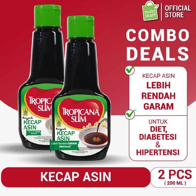 

Promo Twin Pack Tropicana Slim Kecap Asin 200ml - Kecap Rendah Sodium Non MSG