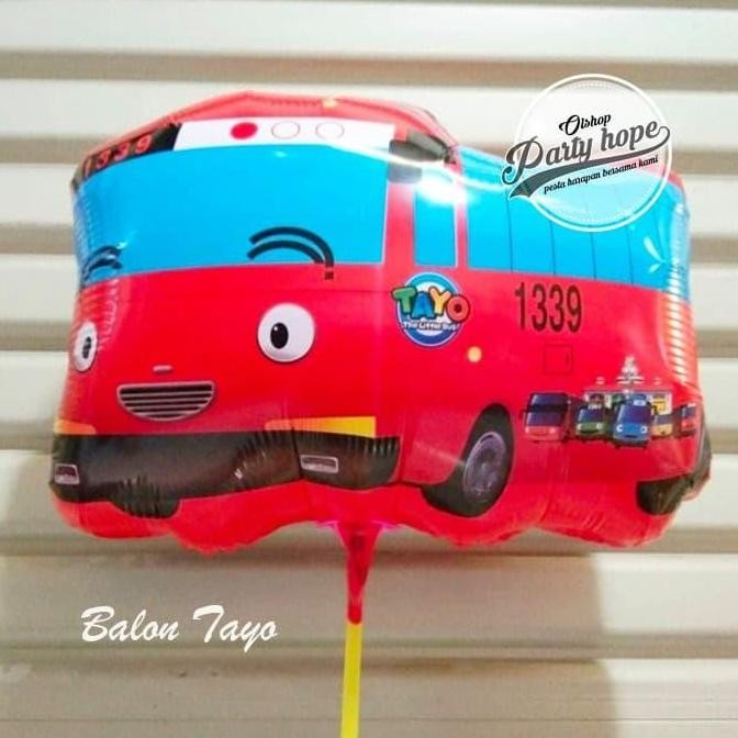 siap kirim] Balon Karakter Tayo merah / Balon Foil Tayo / Balon Foil Karakter Tayo