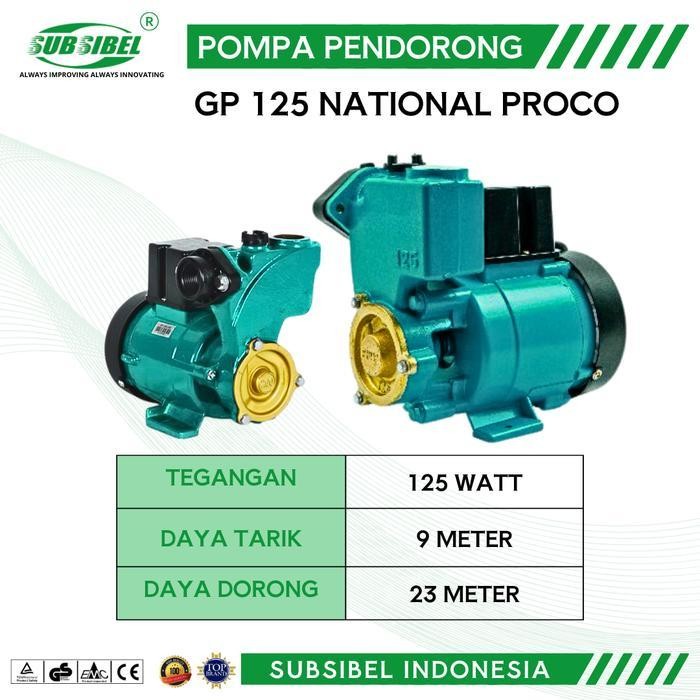 AS Pompa Air/ Mesin pompa pendorong air Gp 125 National Proco