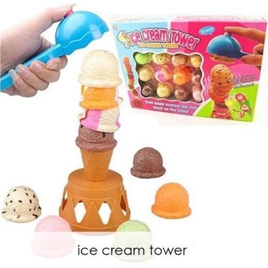TERBARU ICE CREAM TOWER CHALLENGE ES KRIM SUSUN MAINAN GAME CHALLANGE CFC TERMURAH