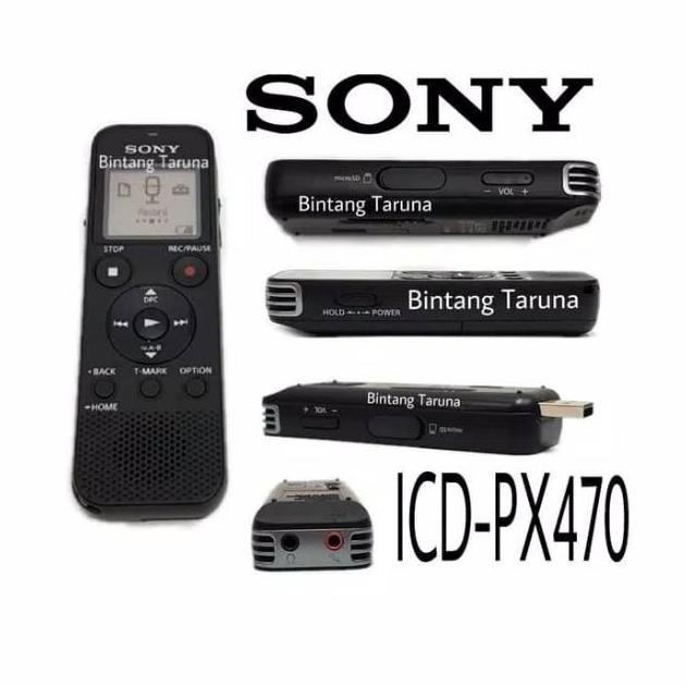 Voice Recorder Sony ICD-PX470 Perekam Suara Sony ICD-PX470 Voice Rekorder SONY ICD-PX470 aSt