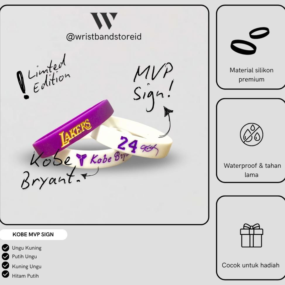 Kobe Bryant Mvp Sn Gelang Basket Basketball Wristband