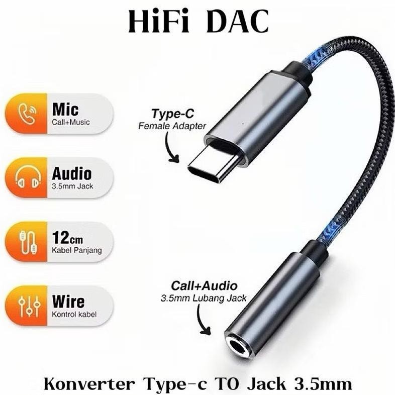Konverter Adapter DAC Type C to Jack 3.5mm Female aSt