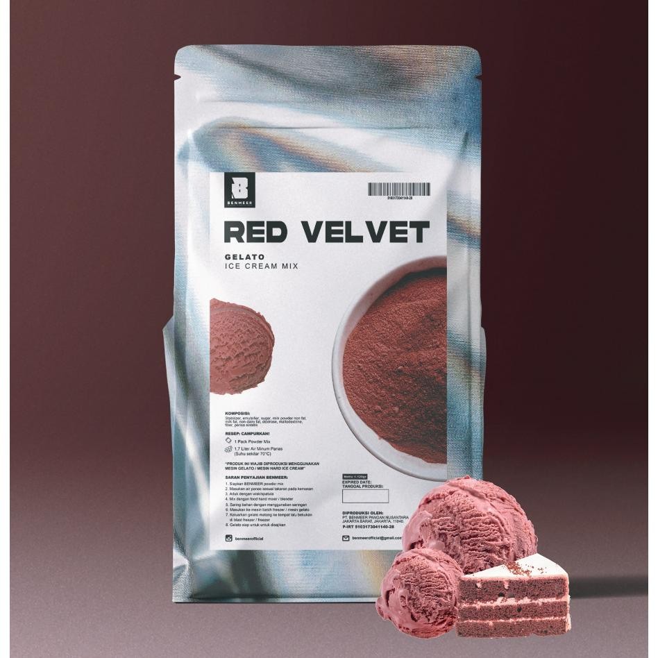 

Benmeer Red Veet Bubuk Powder Gelato Dan Hard Ice Cream Italian Ice Cream Mix Nt