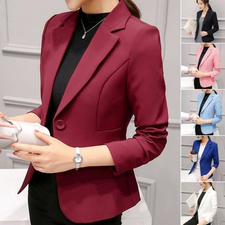 Jas Blazer Formal Wanita Jas Kantor Blazer Kerja Cewek