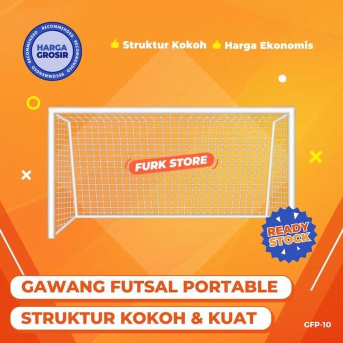 Gawang Futsal Murah, Gawang Besi Portable Untuk Futsal Gfp-10