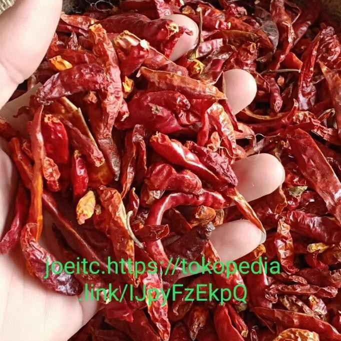 

Diskon! Cabai Rawit Kering Import 1Kg - Cabe Teja Tanpa Tangkai Super Pedas