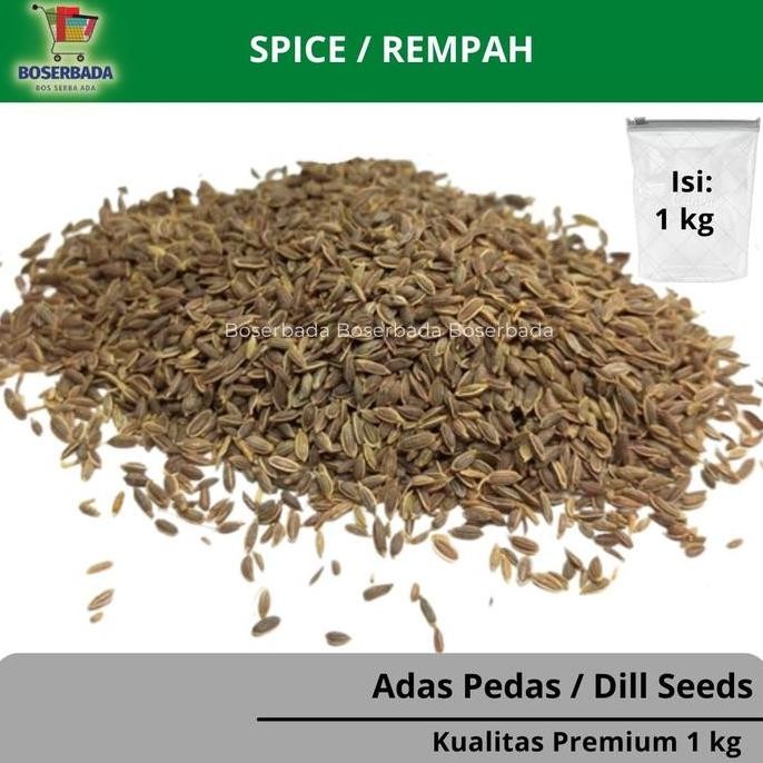 

Diskon! Biji Adas Pedas 1Kg / Dill Seed / Adas Sowa Jamu Herbal