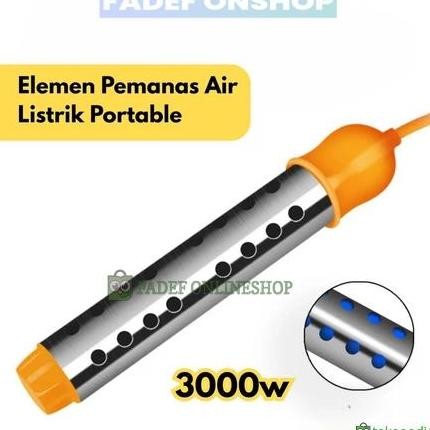 Fadef-Pemanas Air 3000W Elemen Pemanas Air Listrik Portable / Electric Water Heater Portable Kamar M