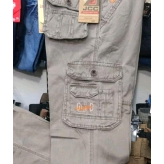 Celana Cargo Panjang Jcc Bahan Kanvas Sulfur Tebal Halus Kerentrendy