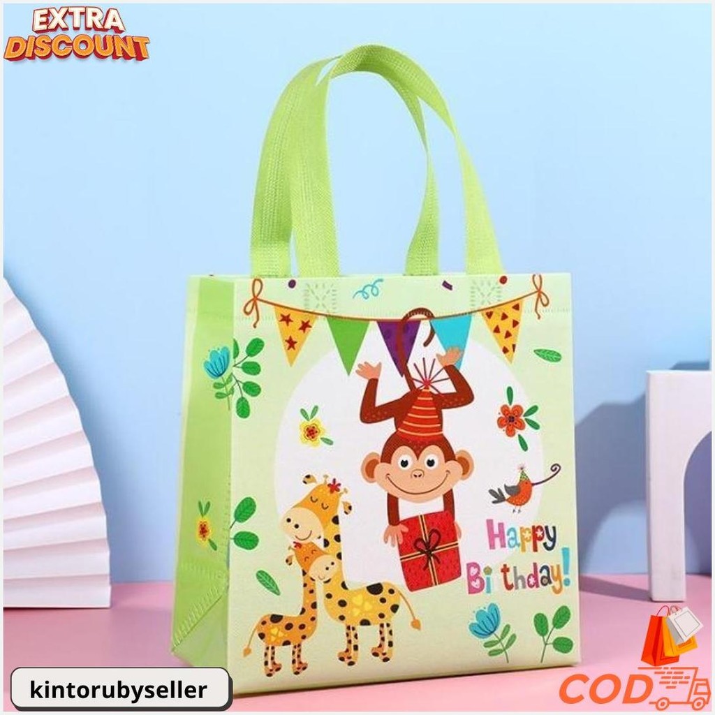 

[ 12Pcs ] Tas Souvenir Ulang Tahun / Goodie Bag Ultah / Tas Hampers S Original Produk