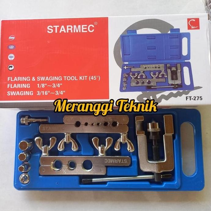 Starmec flaring dan swaging tool kit set alat pemekar pipa ac